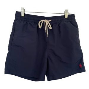 Men’s POLO by Ralph Lauren Swim Trunks in Navy 5” inseam, 3 pockets - Medium
